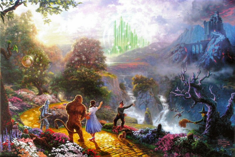 Dorthy Discovers the Emerald City painting - Thomas Kinkade Dorthy Discovers the Emerald City art painting